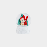 Mountain Dog with Red Ski Snow Globe