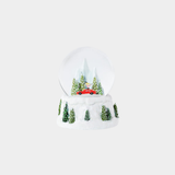 Skier on Red Car Snow Globe