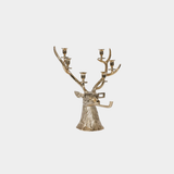 Pipe-Lit Stag 6-Tier Candle Holder - Gold