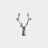 Stag Head 6-Tier Candleholder - Silver Antique - Large