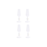 Treetop Cheers Glassware - Clear - Champagne Flute - Set of 4
