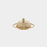 Parisian Butter Dish with Cover and Glass Insert in Gold