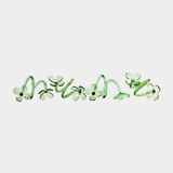 PRE-ORDER Botanica Glass Flower Napkin Rings (Set of 4 ) in Green