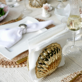 Cap Ferrat Fan Shell Napkin Holder, Gold