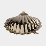 Côte d'Azur Fan Shell Lidded Bowl w/ Spoon in Gold