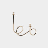 Breda 2-Tier Brass Candle Holder in Gold