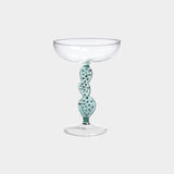 Climbing Cacti Tequila Cocktail Glasses (Set of 4) Teal Green
