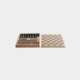 Luxury Chess & Checkers Game Set with Wood Veneer Board - Copenhagen