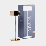 ANDRIA Rechargeable Table Light - Polished Gold