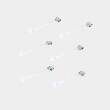 Swirl Spoons - Set of 4 - Green & White