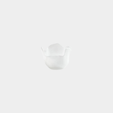 Wavy Bowl Glass Tealight Holder in White (Set of 2)