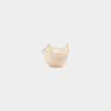 Wavy Bowl Glass Tealight Candle Holders, Cream (Set of 2)