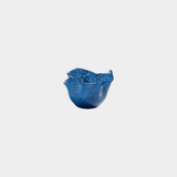 Wavy Bowl Glass Tealight Holder in Ocean Blue (Set of 2)
