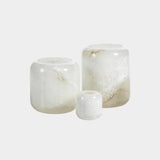 Teran Polished Alabaster Stone Candle Holder/ Vase, Extra Large