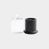 Marbella Scented Candle Jar with Cloche - Black Marquina Marble