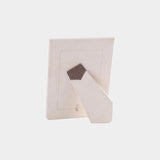 Raffia Over Nappa Cream Leather Photo Frame, 4x6