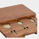 Marble and Mango Wood Charcuterie Board with Cutting and Serving Tool Set