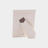 Raffia Over Nappa Cream Leather Photo Frame, 5x7