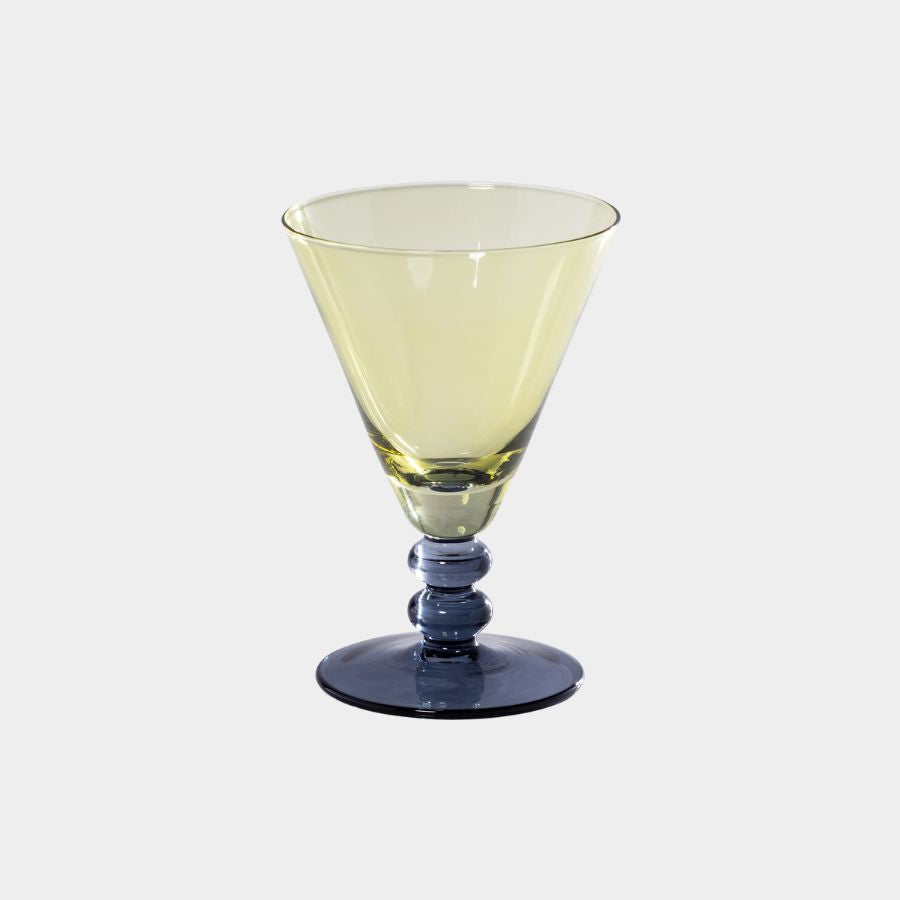 Fusion Two-Tone Cocktail Glasses (Set of 6) Night Blue with Kiwi