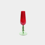 Treetop Cheers Glassware - Red - Champagne Flute - Set of 4