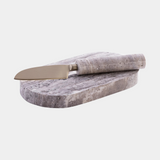 Marble Cutting Board with Cutting Knife, Travertine