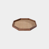 Banyan Mango Wood w/ Rattan Inlay Octagonal Tray