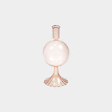 Treviso Bulb Glass Vase with Color Rim - Peach - Large (8.5 in)