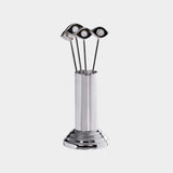 Evil Eye 4-Piece Set Cocktail Picks with Stand, Polished Nickel