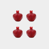 Pomegranate Scented Candle - Red - Set of 4