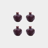 Pomegranate Scented Candle - Burgundy - Set of 4