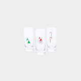 Holiday Celebration Shot Glass - 3 Assorted Designs - Set of 3
