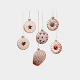 Cookie Glass Ornaments - Set of 6 in Gift Box
