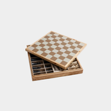 Luxury Chess & Checkers Game Set with Wood Veneer Board - Copenhagen