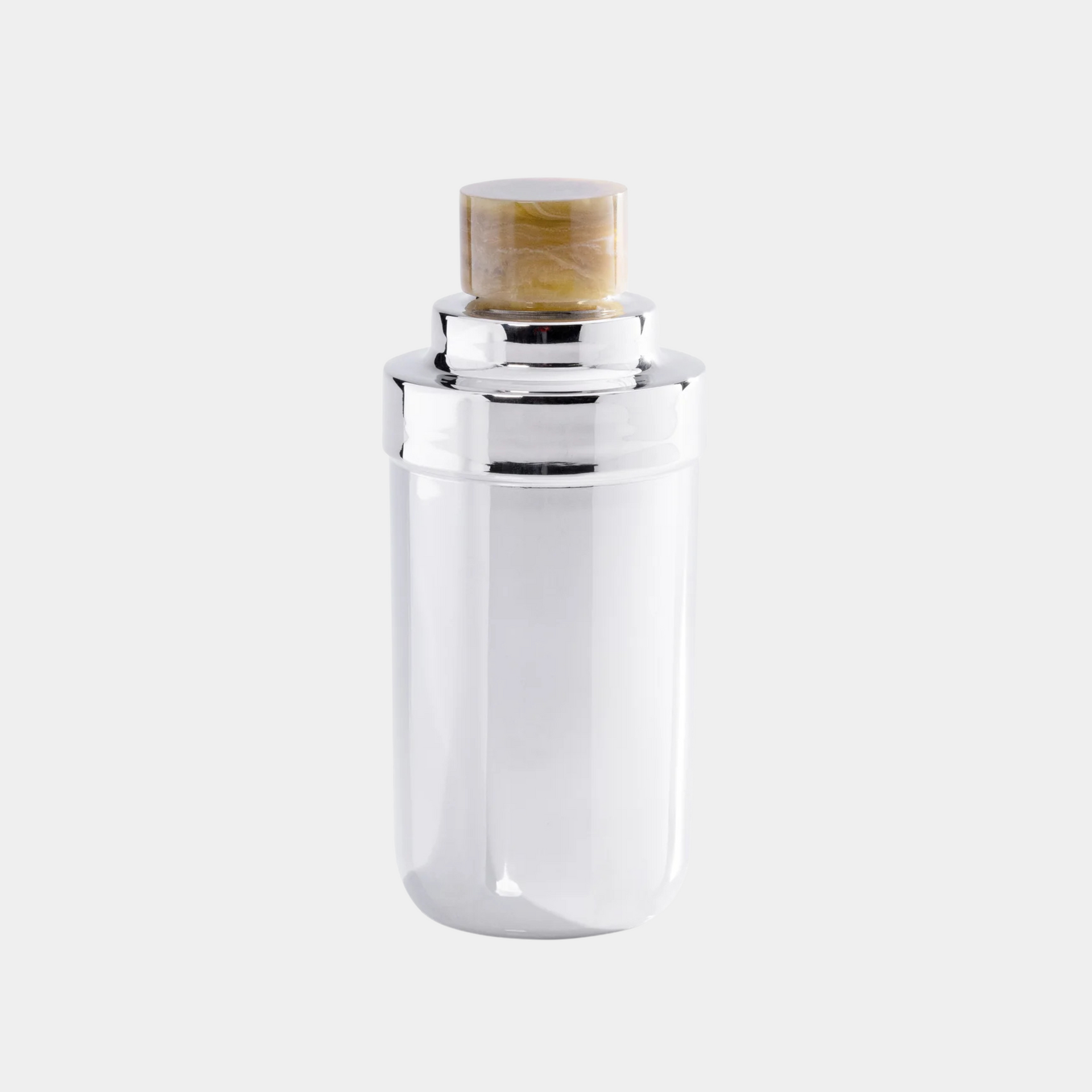 Spiga Stainless Steel Cocktail Shaker, Nickel with Amber Cap – The
