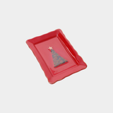 Ceramic Holiday Trinket Dish - Red