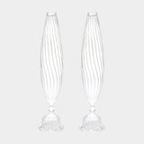 Flo Set Optic Glass Vases -14 inch (Set of 2)