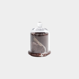 Marbella Scented Candle Jar with Cloche – Red Levanto Marble