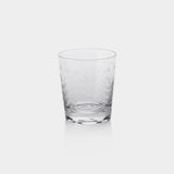 Spring Leaves Cut Design Double Old Fashioned Glass