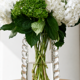 Vintage Braided Glass Vase in Clear