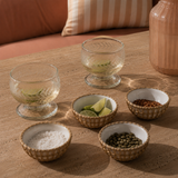 Wicker & Bamboo Condiment Bowl (Set of 4)