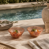 Antibes Glass Bowls (Set of 4) Orange
