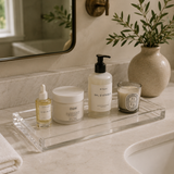Claire Crystal Glass Vanity Tray