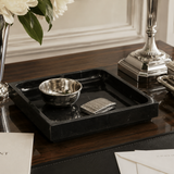 Nero Marquina Natural Marble Tray, Large