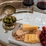 Como Marble Tray with Gold Handles