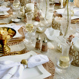 Cap Ferrat Fan Shell Brass Napkin Rings in Gold (Set of 4)