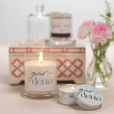 Gardenia Scented Candle Jar with Glass Dome
