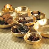Cluster of Nine Round Serving Bowls - Gold