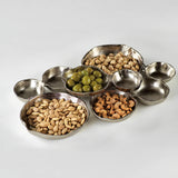 Cluster of Nine Round Serving Bowls - Nickel