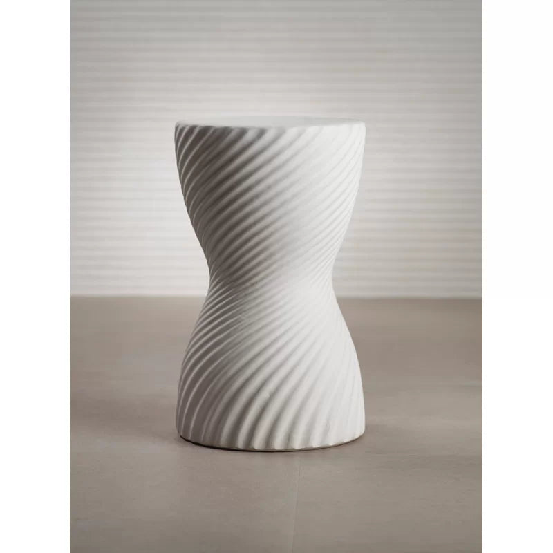 Image of Twisted Ribbed Earthenware Stool