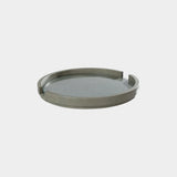 Ruvo Leather Serving Tray with Glass Insert